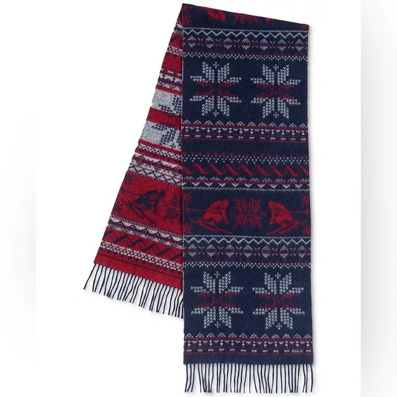 polo ralph lauren Snowflake Woven Jacquared Scarf - Picture 2 of 6